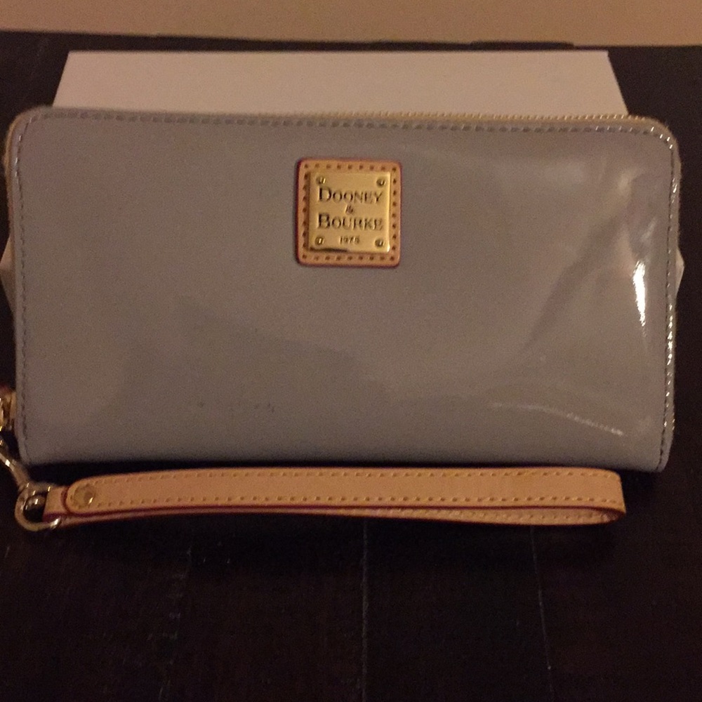 Dooney & Bourke Zip Around Patent Leather Wristlet